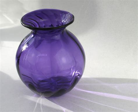 Order sweet blossoms collection i online at bloomex australia. Beautiful Purple Hand Blown Glass Vase SRA Glassware ...
