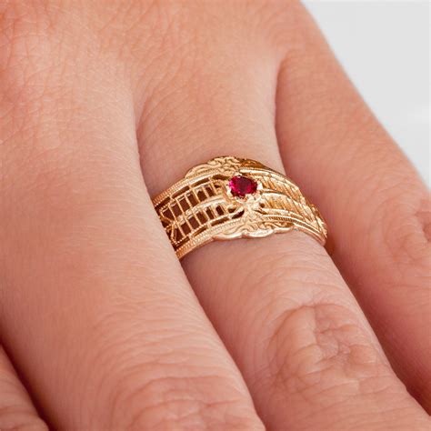 We did not find results for: Ladies Yellow Gold & Ruby Filigree Antique Style Ring - Vintage Ruby and Gold Ring