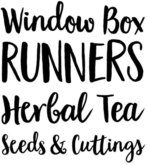 The best selection of script fonts for windows and macintosh. Garden Grown Font Sample | Window box, Herbalism, Myfonts