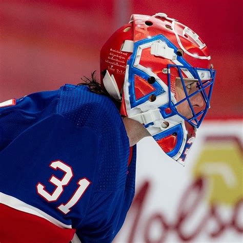 The stunning singer dons a pink robe and face mask before changing into a glamorous look and finally a masculine ensemble. I Love Goalies!: Carey Price 2021 Mask