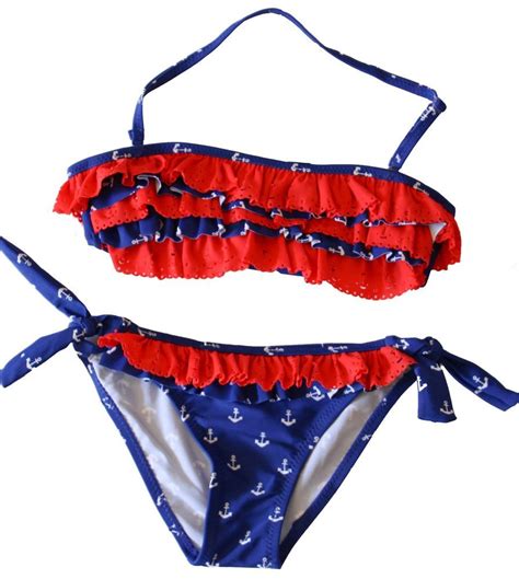 In tessuto per costumi da bagno in tinta unita scollo a fascia imbottitura removibile Dettagli su Bikini fascia bimba bambina costume da bagno ...