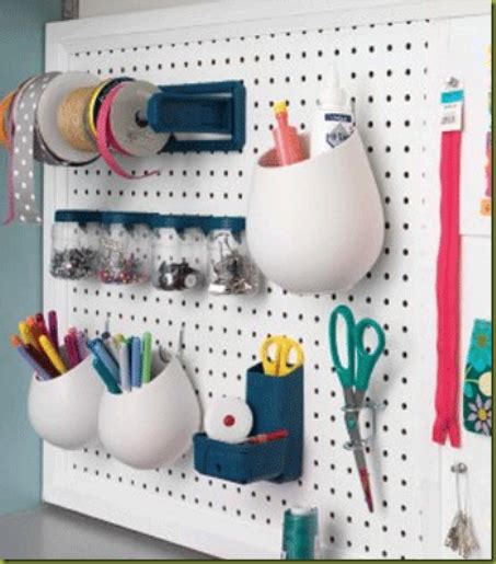 Whether you have a dedicated craft room or simply clear off the kitchen table when you feel inspired, your there's also a pegboard you can outfit to the side of the cart with tons of accessories, from. A Plethora of Pegboard | Craft room office, Room ...