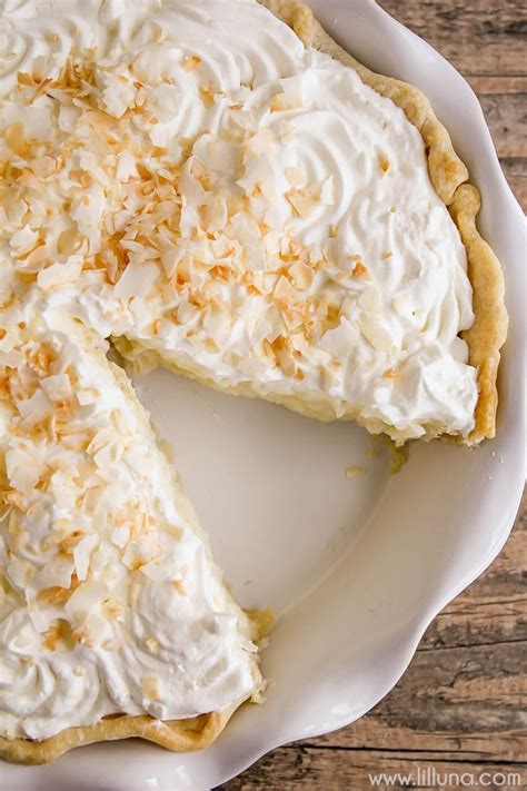 Fructose 1/2 stick butter, melted 2 tsp. Coconut Cream Pie recipe | Lil' Luna