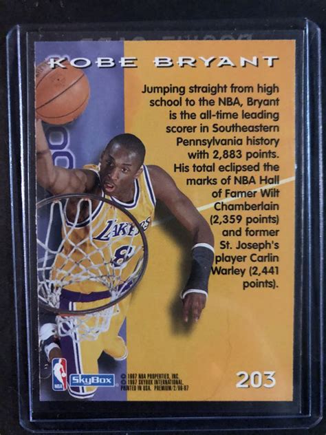 Kobe bryant rookie card worth. Kobe Bryant 1996-97' SkyBox / FLEER ROOKIE Basketball Card. Kobe Bryant LA LAKERS Basketball ...