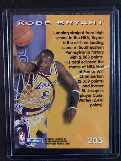 Summary prices by grade prices pop apr registry shop grades (click to filter. Kobe Bryant 1996-97' SkyBox / FLEER ROOKIE Basketball Card ...