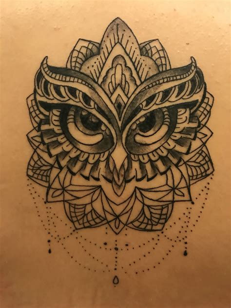 It however makes use of dark thick lines and a lot of skin. Owl mandala tattoo | . t a t t o o ♡ | Pinterest | Tattoo ...