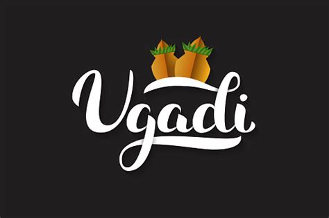 Vector illustration of ugadi festival with kalash on mandala background. Vector Realistic Isolated Lettering For Ugadi With Origami ...