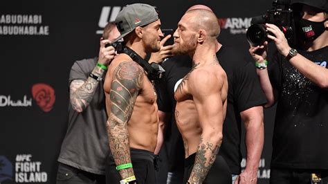 Dustin poirier and conor mcgregor face off in the leadup to their fight at ufc 178 in august 2014. Dustin Poirier vs. Conor McGregor - L'entraîneur de ...