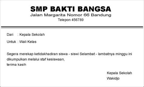 Organisasi intra sekolah, atau yang biasa disebut osis. Contoh Memo Resmi dan Pribadi Terlengkap | NeedsIndex.com