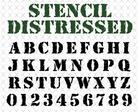 Stencil font Stencil font for Stencil font Stencil distressed | Etsy