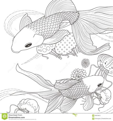 23 golden fish coloring pages. adorable-golden-fish-coloring-page-exquisite-style-58878812.jpg (1300×1390) | Бесплатные ...