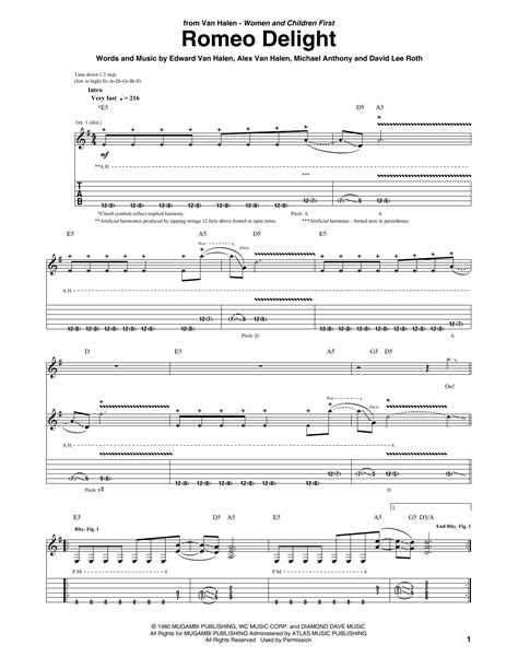 ↑ back to top | tablatures and chords for acoustic guitar and electric guitar, ukulele, drums are. Romeo Delight (Guitar Tab) - Print Sheet Music Now