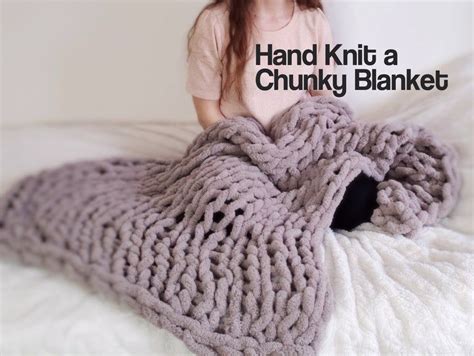 This project is quick, easy, and affordable! Easy Chunky Hand-Knitted Blanket in One Hour : 9 Steps ...