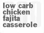 Spray a 9 x 13 baking pan with nonstick spray. Low-Carb Chicken Fajita Casserole Recipe | CDKitchen.com