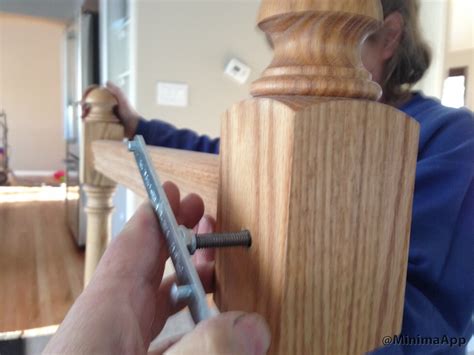 You need to find a good spot to attach your first handrail bracket. Installing a stair rail part 2 of 4 - MarksCarpentry