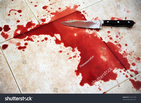 Piotr siedlecki has released this blood on the floor image under public domain license. Conceptual Image Of A Sharp Knife With Blood On It Resting ...