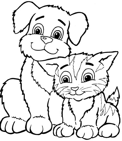 15 lovely kitten coloring pages for your little ones. Kitten And Puppy Coloring Pages To Print - Coloring Home