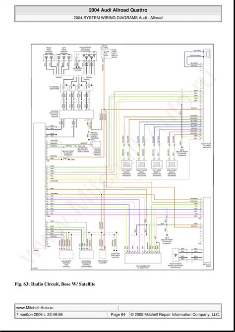 It reveals the components of the circuit as streamlined shapes and also the power and signal connections in between the gadgets. Audi A6 Allroad C5 Quattro wiring diagrams page 64 - pdf