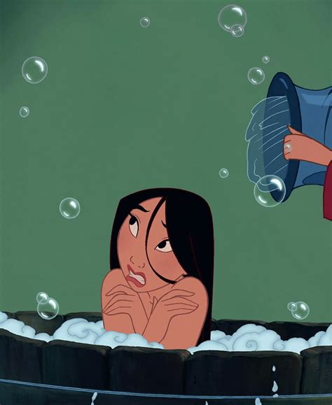 Mulan / the look on her face says so much here. Mulan in the cold bath | Mulan disney