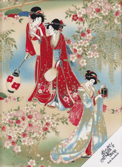 Der japangarten hat die grenzen der asiatischen welt längst hinter sich gelassen und sorgt auch hierzulande für begeisterung. GEISHA Japan Bordüren Stoff Nr. 190527 - Quilt Shop Ruth ...