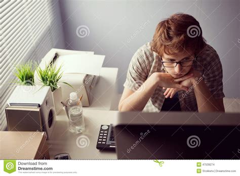 Boring job stock photo. Image of person, printer, plant - 47539274