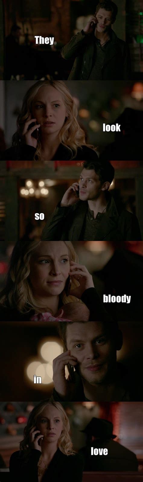 I mean he is the love of my life from the series's world. Klaroline | Vampire diaries funny, Vampire diaries quotes ...