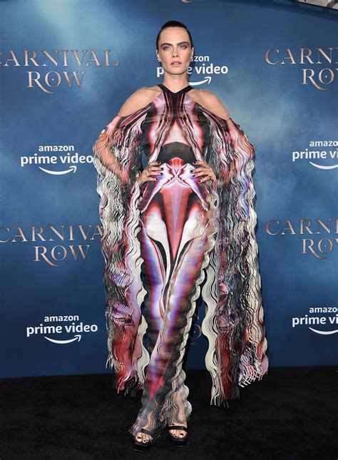 Share a gif and browse these related gif searches. Cara Delevingne Stuns At the Carnival Row Premiere | Cara delevingne, The row, Carnival