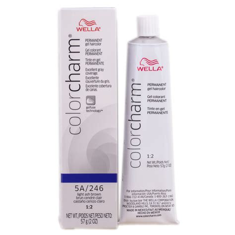 See inside packaging for details. Wella Color Charm Permanent Gel Haircolor 5A/246 Light Ash ...