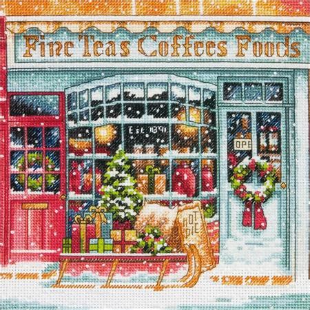 Tale as old as time. Coffee Shoppe Gold Petite Christmas Cross Stitch Kit by ...