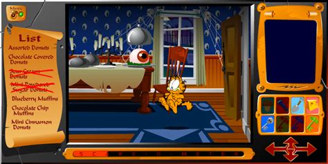 The main character is a garfield cat and he needs to complete various quests. Garfield spooky scavenger hunt. Garfield & Friends