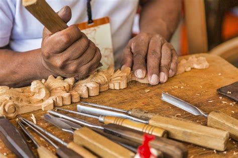 Flower clubs are not just for the flower friendships and creative support. Craftsman Carves Floral Pattern On Leather Stock Image ...