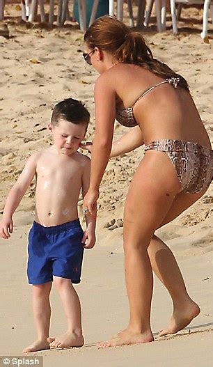 Mom met her son after a long time подробнее. Coleen Rooney rocks a palm tree-print bandeau bikini as ...