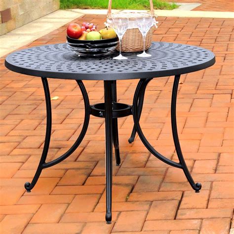 Check spelling or type a new query. Round 42-inch Cast Aluminum Outdoor Dining Table in ...