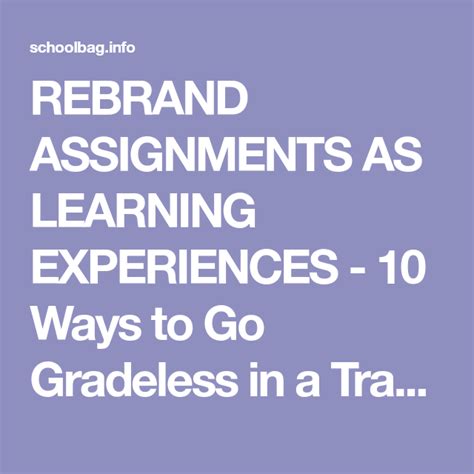 The method in use answers the question how to hack facebook and does not require any involvement of a user. REBRAND ASSIGNMENTS AS LEARNING EXPERIENCES - 10 Ways to ...