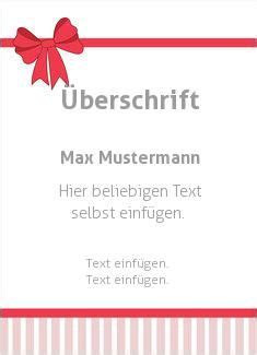 Mache dem geburtstagskind mit einer lustigen geburtstagskarte eine freude! Gutschein mit Schleife oben mit Band, Rot (728 ...