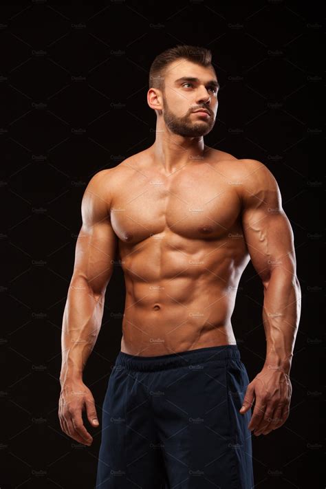 These muscles are also called immigrant muscles, since they actually represent muscles of the upper limb﻿ that have migrated to. Fitness muscular man is posing and showing his torso with ...