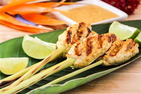 Grill the lamb satay over hot charcoal until golden brown. Minced Chicken Satay with Chili Coconut Spice Sauce | Chicken satay, Appetizer recipes, Satay