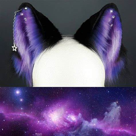 You could just put on a headband that has ears on it, or maybe come up with your own look depending on what type of wolf you are. WEBSTA @ ateliercreatura - Purplish galaxy fox ears ...