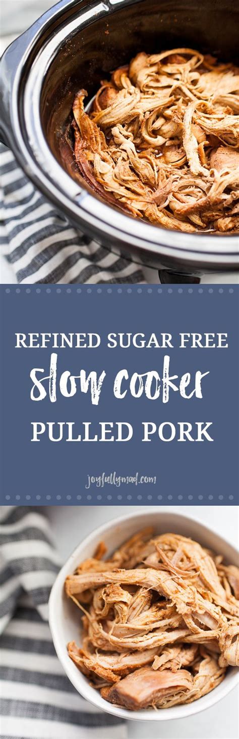 Normally when you think of putting cranberry with a protein you think turkey, but surprisingly pork goes very well with cranberry! Slow Cooker Refined Sugar Free Pulled Pork | Recipe | Crockpot recipes, Pork tenderloin recipes ...