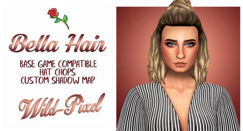 Sims 4 sims 3 sims 2 sims 1 artists. wild-pixel: BELLA HAIR A cute wavy half up half... : sims 4 cc finds