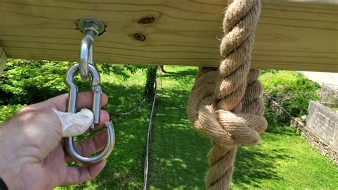 When the rope is loosened, the friction is reduced and the bear slides down the rope. DIY HOME GYM ROPE CLIMB GYMNASTICS RING RIG - YouTube