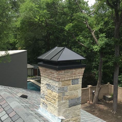 We dragged the chimney cap up to the top of this house and mounted it on the chimney (it was heavy). Pin on Chimney Caps