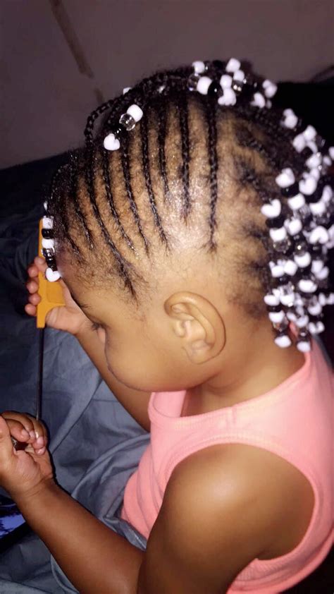 If your child is tender headed or can't stay still long enough to get their hair braided. Little girls braided hairstyle with beads | Afro hair care ...