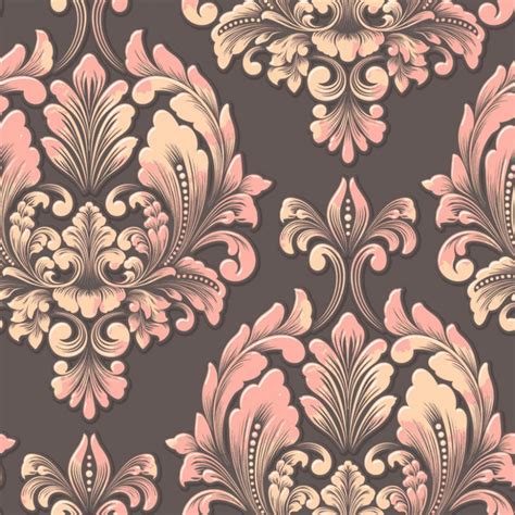 Exquisite floral baroque lacy flourish in vintage pastel colors. Floral damask Seamless Pattern ⋆ Back to Brain Learning ...