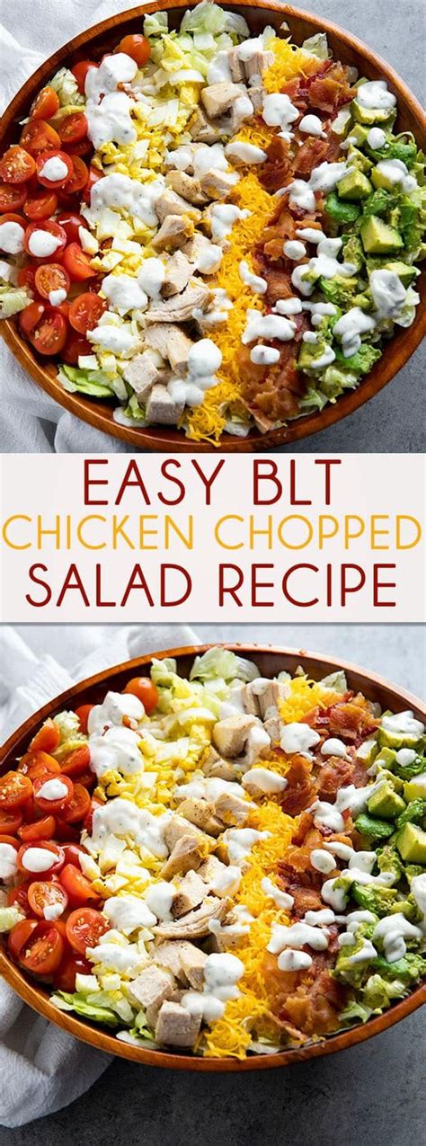 This chopped chicken salad recipe by shape can even use last night's leftovers. BLT CHICKEN CHOPPED SALAD - healthy meals recipe