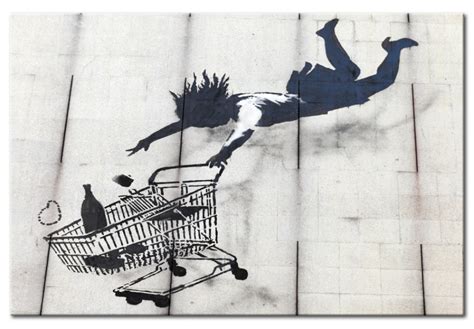 Get the best deals on black art projectors & light boxes. Art Print Falling woman with supermarket trolley (Banksy ...
