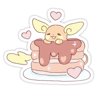 Pick the design you want to upload. "pancake raichu " Stickers by time2slime | Redbubble ...