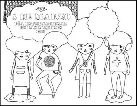 Este escenario se repitió en los distintos programas del canal. imagenes del dia de la mujer para colorear | Diseño imágenes