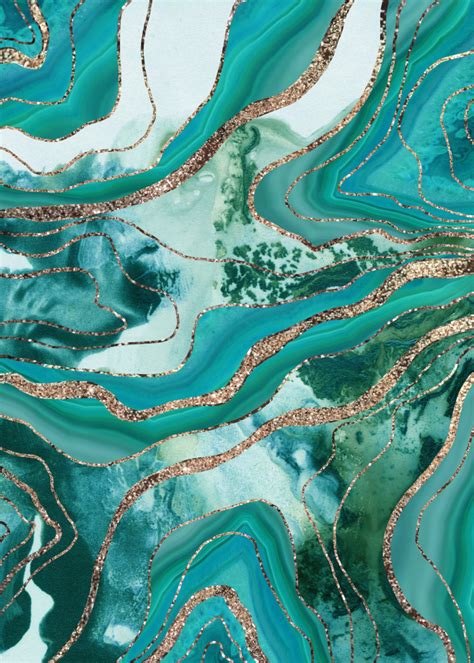 Check out this fantastic collection of aesthetic teal wallpapers, with 56 aesthetic teal background images for your desktop, phone or tablet. 'Liquid Marble Agate 5' Poster | art print by Anita's ...