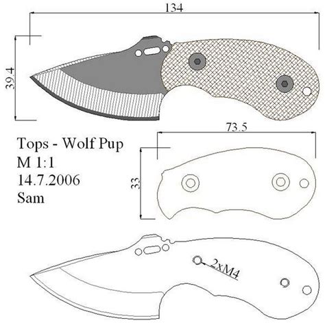 #1381625 folding knife template templates to print printable pdf knives. Album - Google+ (With images) | Knife patterns, Knife ...